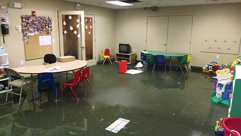 kids school wet floor